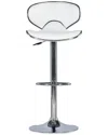 Powell Ashford White Adjustable Barstool In White