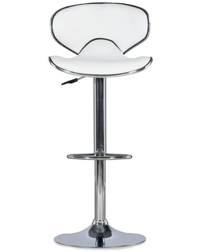 Powell Ashford White Adjustable Barstool