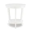 Powell Aubert Accent Side Table, White In White