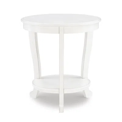Powell Aubert Accent Side Table, White