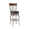 Powell Big And Tall Back To Back Scroll Barstool In Brown