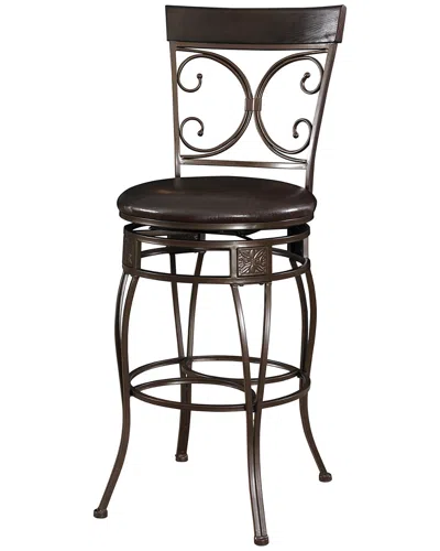 Powell Big & Tall Bar Stool In Brown