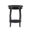 Powell Black Round Table With Shelf In Black