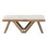 Powell Byan Upholstered Bench Brown In Brown