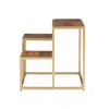 Powell Carlo 3 Tiered Plant Stand Side Table In Brown