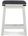 Powell Carter White Counter Stool In Multi