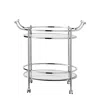 Powell Chrome Service Cart In Silver