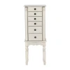Powell Company Kristen White Jewelry Armoire In White