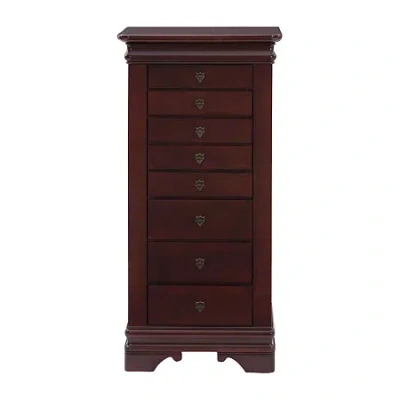 Powell Company Rema Cherry Jewelry Armoire In Brown