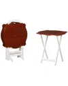 Powell Elias Laptop White Folding Tables