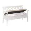 Powell Elliana Storage Bench - White In White