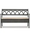 Powell Elliana Storage Bench Grey