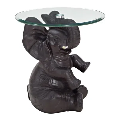 Powell Ernie Elephant Side Table In Black
