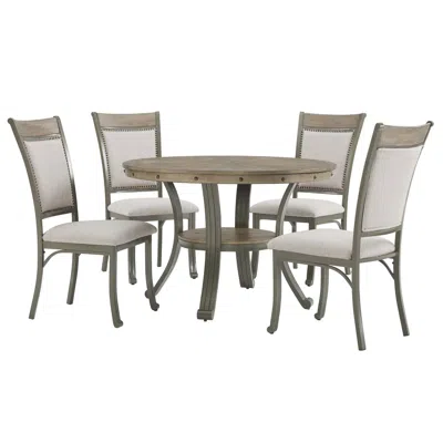Powell Franklin Dining Side Chair Pewter 2 Pack In Gray