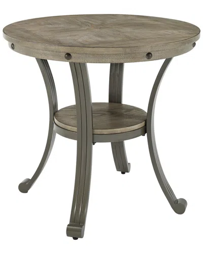Powell Franklin Side Table In Grey