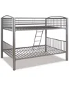 Powell Giada Full Over Full Bunk Bed Pewter