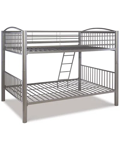 Powell Giada Full Over Full Bunk Bed Pewter