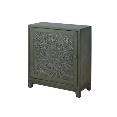 Powell Grace Accent Cabinet Dark Grey In Gray