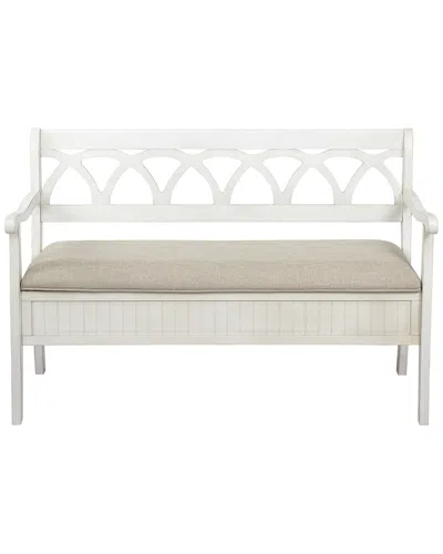 Powell Heath White Storage Bench In Multi