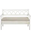 Powell Heath White Storage Bench In Brown