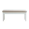 Powell Jane Brown Bench In White
