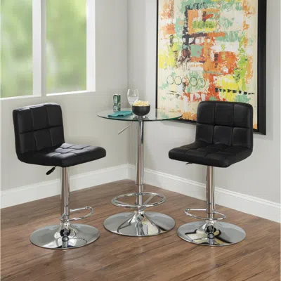 Powell Jenna 3pc Pub Table Set Black