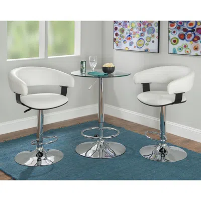 Powell Jenna Barrel 3pc Pub Set White