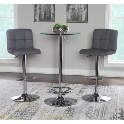 Powell Jenna Pub Table Set In Gray