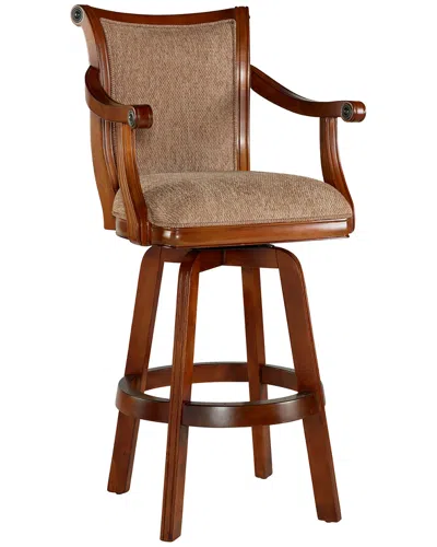 Powell Jensen Warm Cherry Swivel Bar Stool