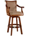 Powell Jensen Warm Cherry Swivel Bar Stool