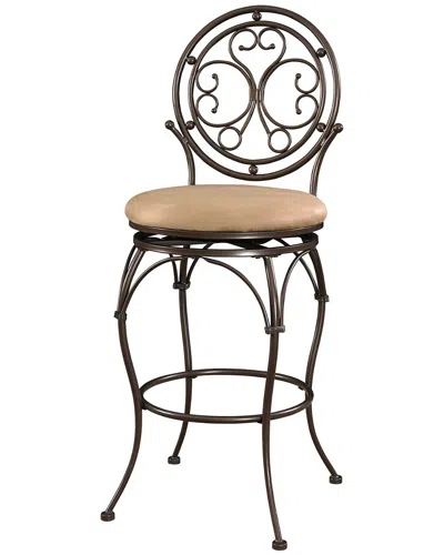 POWELL POWELL KALEB BIG AND TALL SCROLL CIRCLE BACK BARSTOOL
