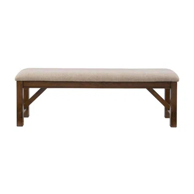 Powell Kraven Dining Bench In Brown
