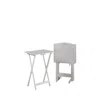 Powell Lisbon Tray Tables In White
