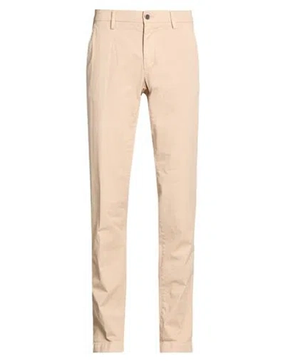 Powell Man Pants Beige Size 28 Cotton, Elastane In Neutral