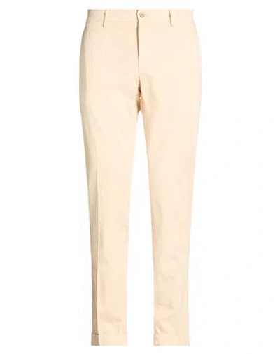 Powell Man Pants Ivory Size 34 Cotton, Elastane In Neutral