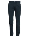 Powell Man Pants Midnight Blue Size 38 Cotton, Elastane In Blue