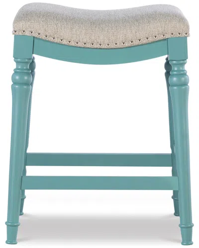 Powell Mason Blue Counter Stool In Green