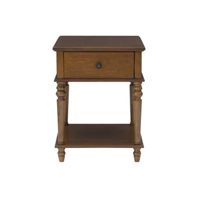 Powell Mcghie Side Table Hazelnut In Brown