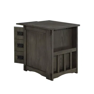 Powell Parnell Side Table Grey In Black