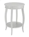 Powell Rainbow 24in White Side Table In White