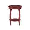 Powell Red Round Table With Shelf In Red