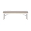 Powell Turino Distressed White Bench In White