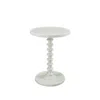 Powell White Round Spindle Table In White