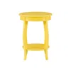 Powell Yellow Round Table With Shelf In Yellow