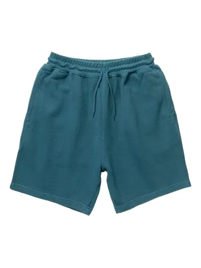 Power Goods Drawstring Back-pocket Track Shorts In Blue