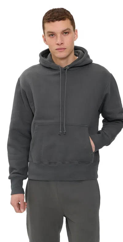 Power Goods Loopback Hoodie Washed Black In Gray