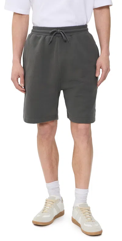 Power Goods Loopback Shorts Washed Black In Gray