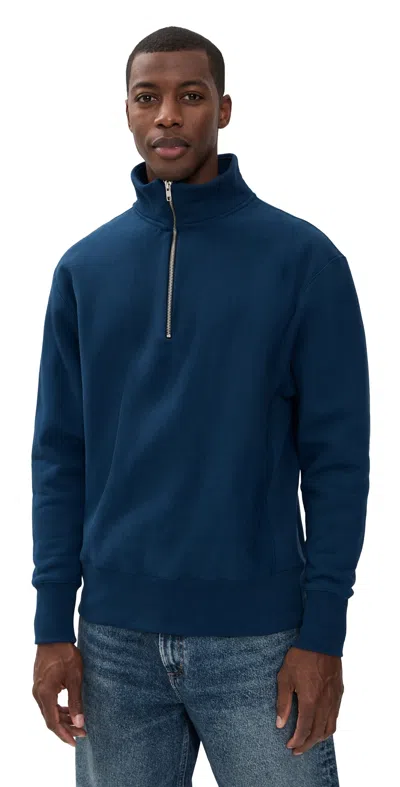 Power Goods Super Weight Quarter Zip Navy Blue