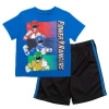 Power Rangers T-shirt & Mesh Shorts Set In Blue