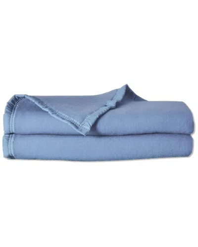 Poyet Motte 400 Gsm Rivoli Wool Blanket In Blue